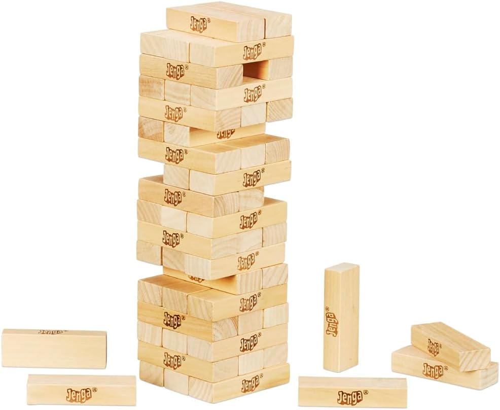 Juego De Mesa Hasbro Jenga Clásico - 54 Bloques Madera