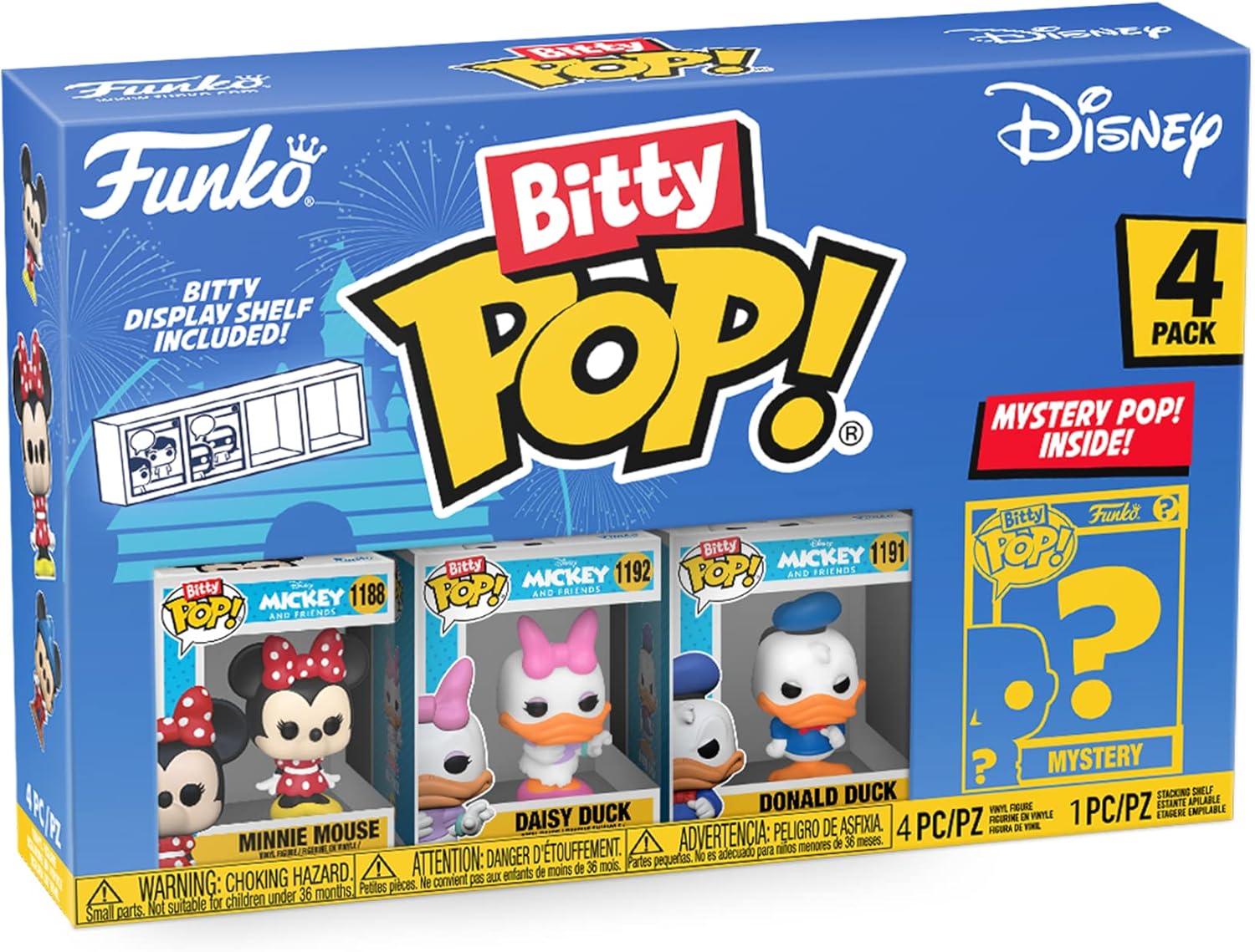 Funko Bitty Pop! Minnie, Pato Daisy, Pato Donald Y Sorpresa