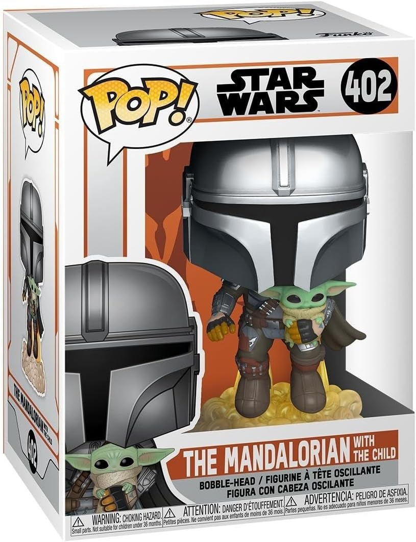 Funko Pop! Star Wars: El Mandalorian Volando Con Grogu