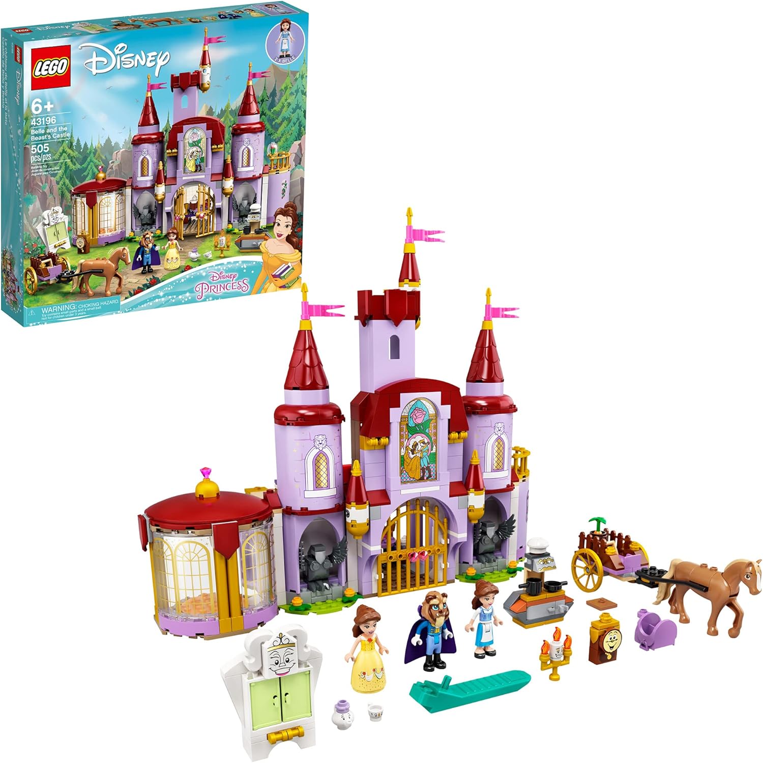 Lego Disney Bella Y El Castillo De La Bestia 43196 Kit De Construcción