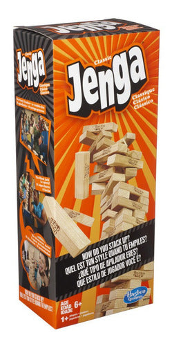Juego De Mesa Hasbro Jenga Clásico - 54 Bloques Madera