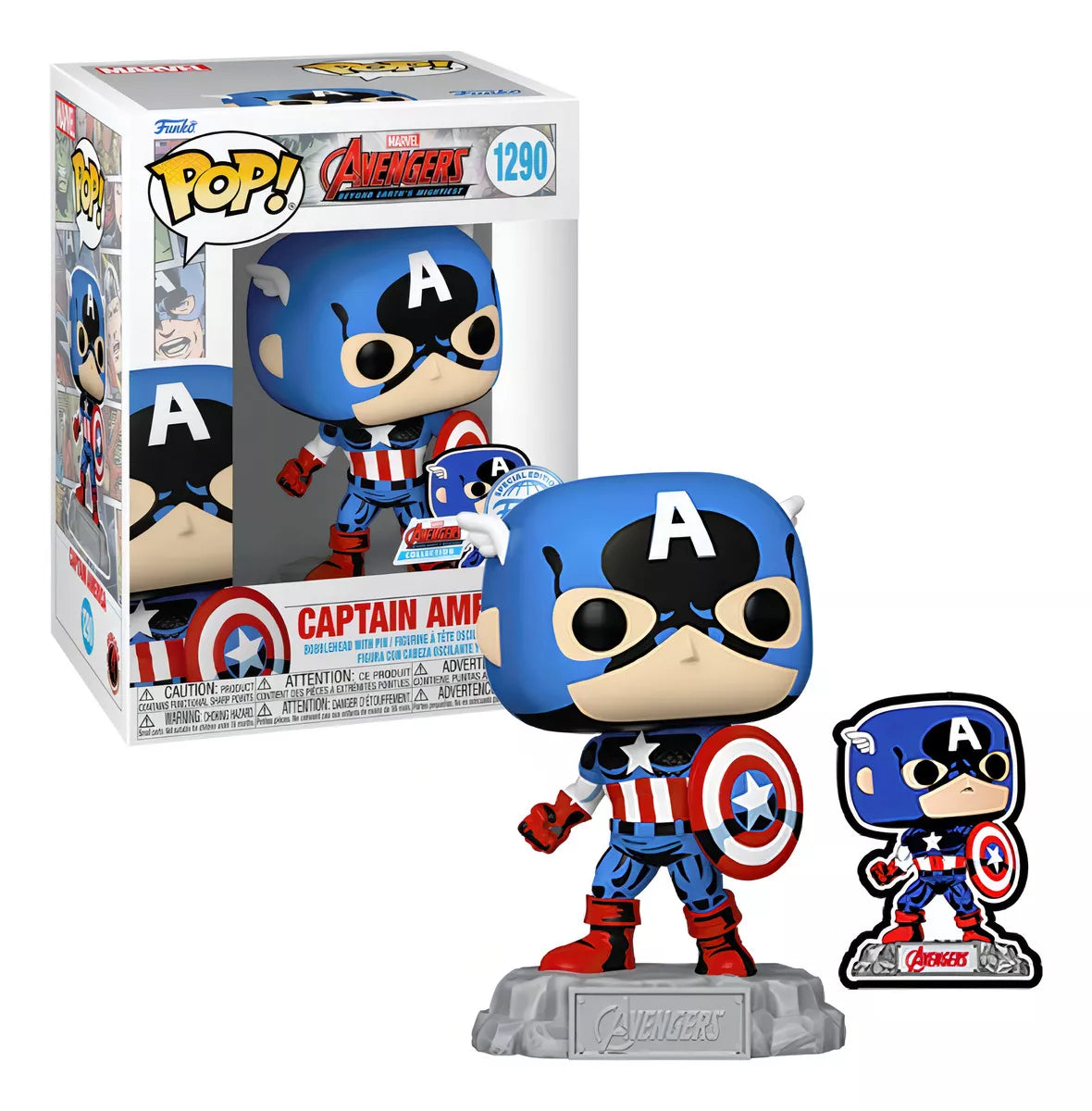 Funko Pop! & Pin: Los Vengadores: Capitán América #1290