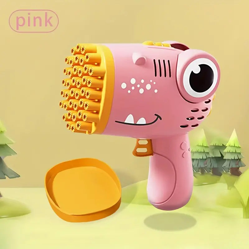 Pistola Maquina De Burbujas De Dinosaurio 40 Agujeros
