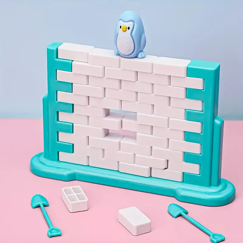 Juguete Montessori De Muro De Equilibrio Apilable - Pingüino