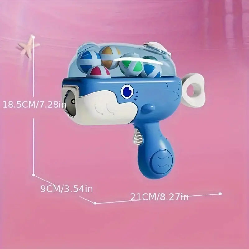 Pistola Lanzador De Bolas Adhesivas + 6 Pelotas