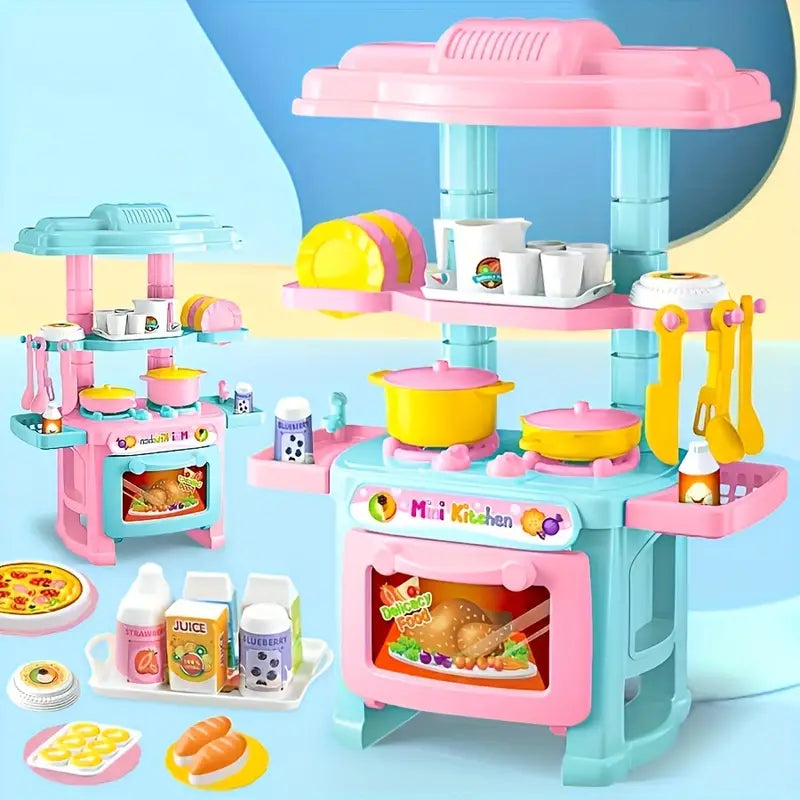 Set juguete de cocina en miniatura 48 Piezas Niña - Color Azul
