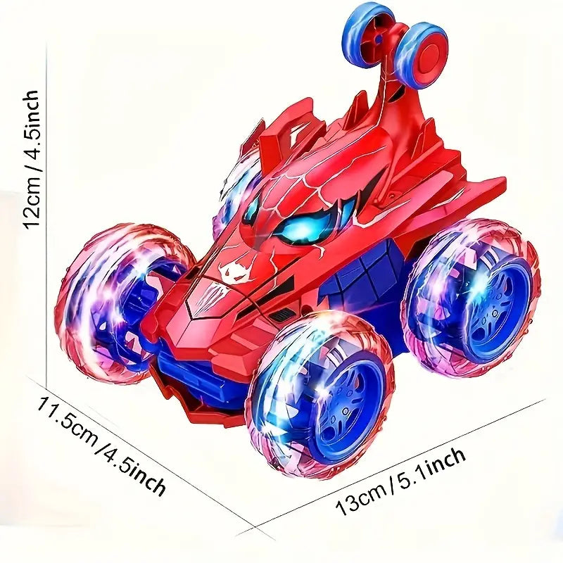Carro Acrobático 2.4G con Luces LED en las Ruedas - Rotación 360º Spiderman