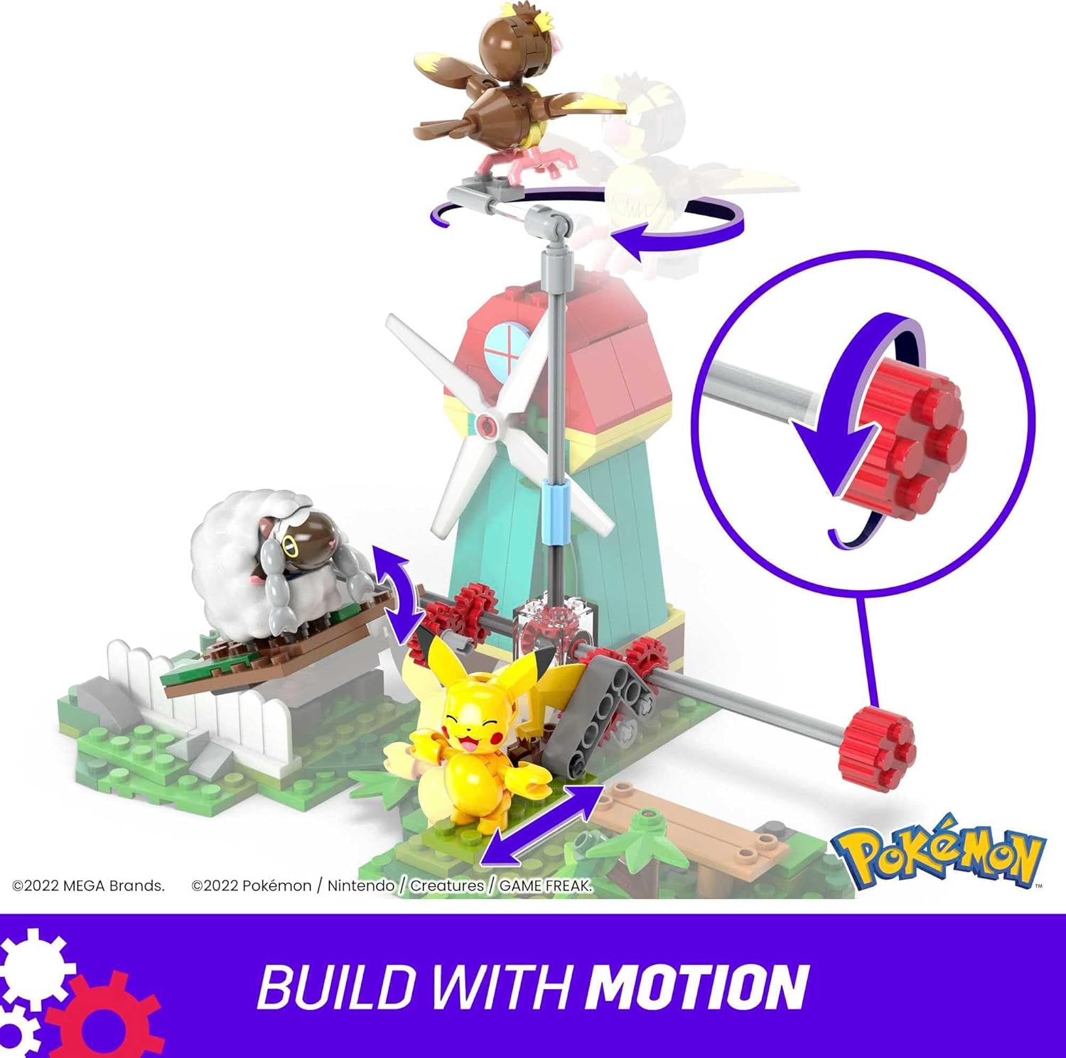 Juego De Construcción De Pokémon Molino 240 Piezas