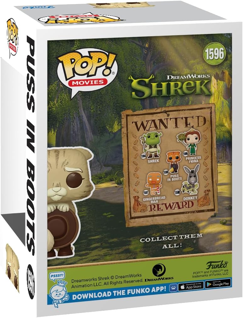 Funko Pop! Movies Shrek: Gato Con Botas, Exclusivo 30 Aniversario