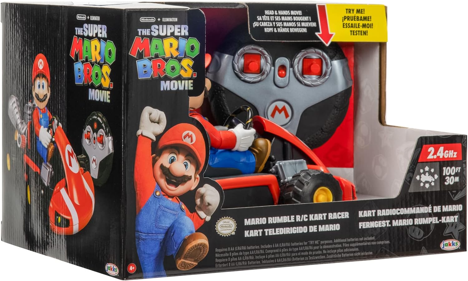 Carro Con Control Remoto Super Mario Bros Kart Racer Color Rojo