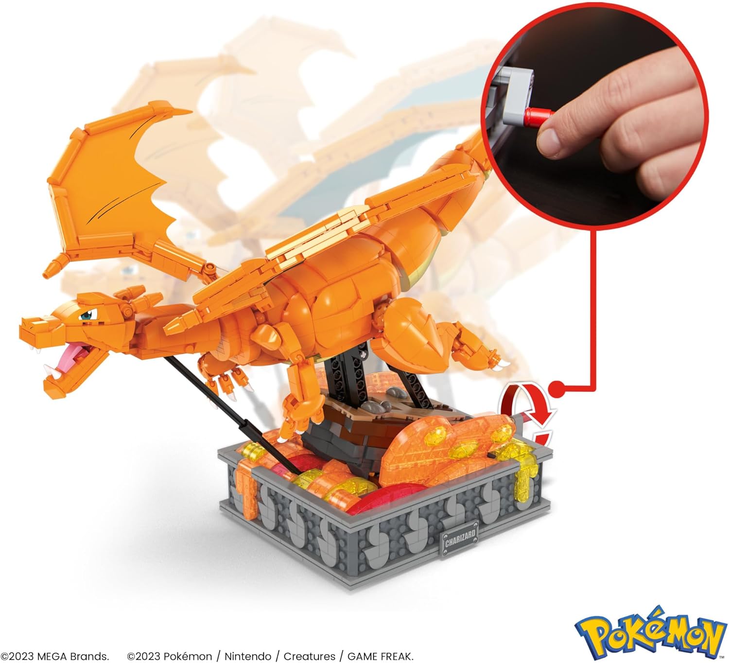 Mega Pokémon Juguete De Construcción Charizard En Movimiento