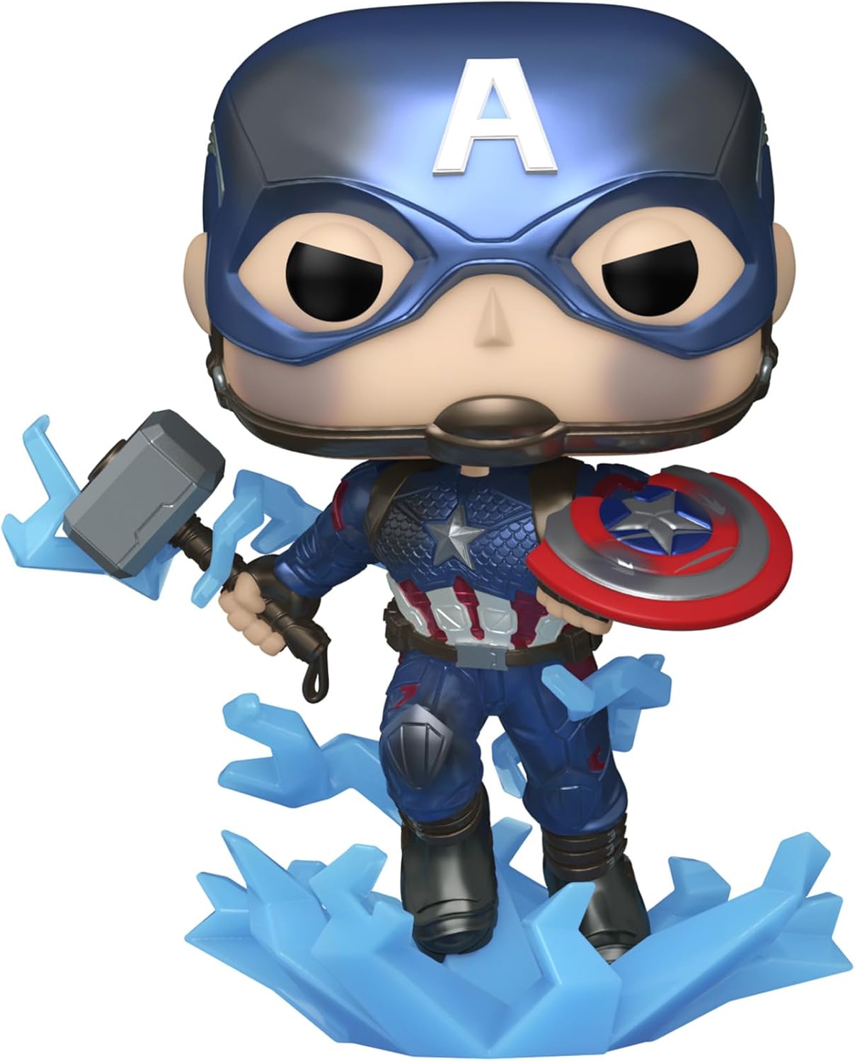 Funko Pop! Marvel Avengers Endgame Capitán América (brilla en la oscuridad y metálico) Exclusivo