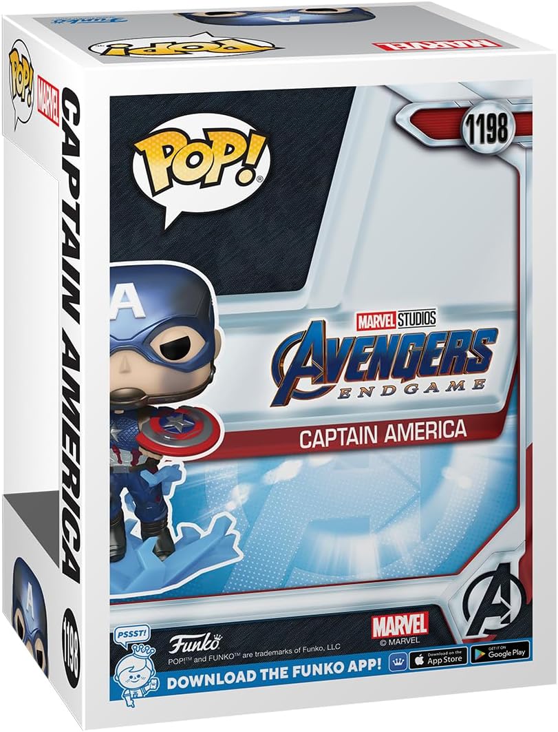 Funko Pop! Marvel Avengers Endgame Capitán América (brilla en la oscuridad y metálico) Exclusivo