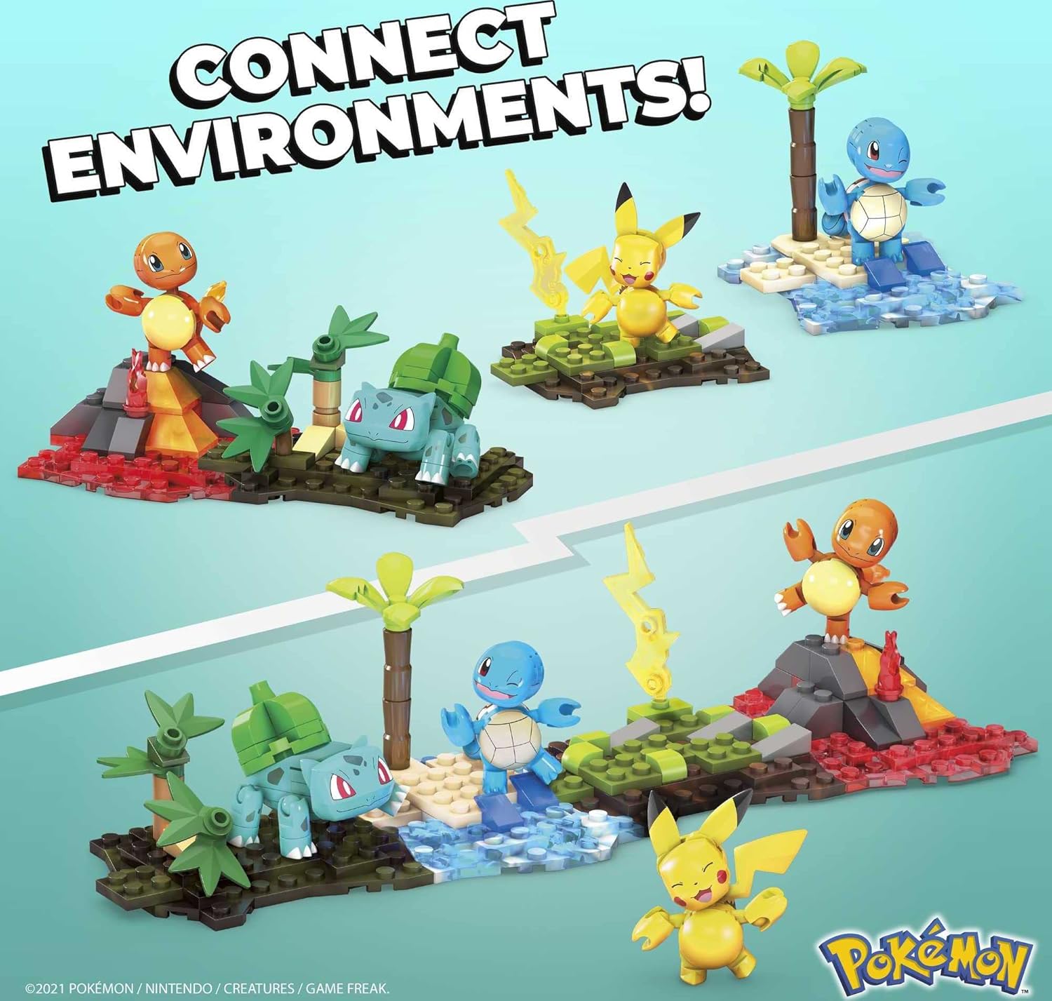 Mega Pokémon - Kanto Region Team Con 130 Piezas