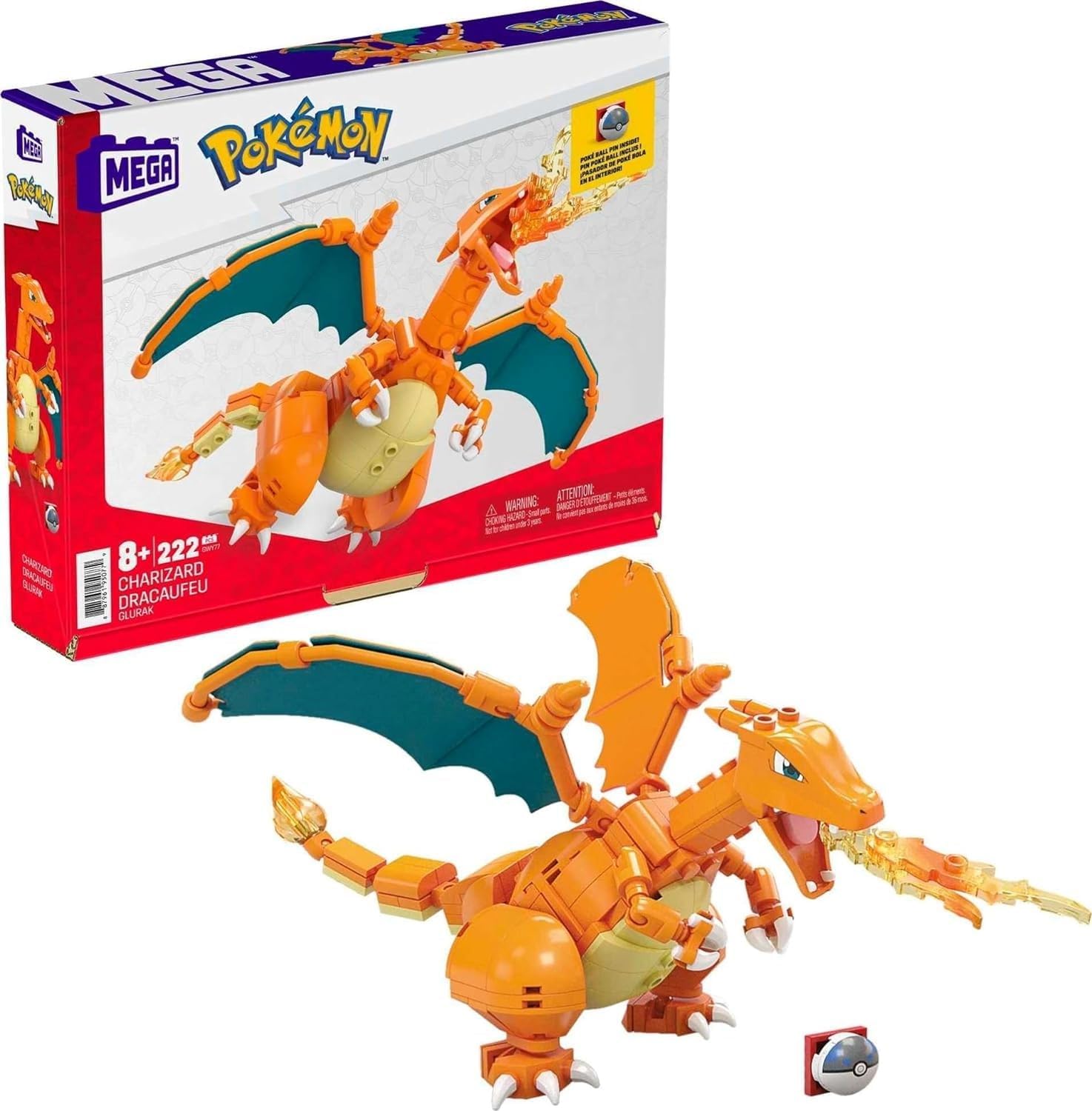 Juguete De Construcción Charizard Mega - 222 Piezas