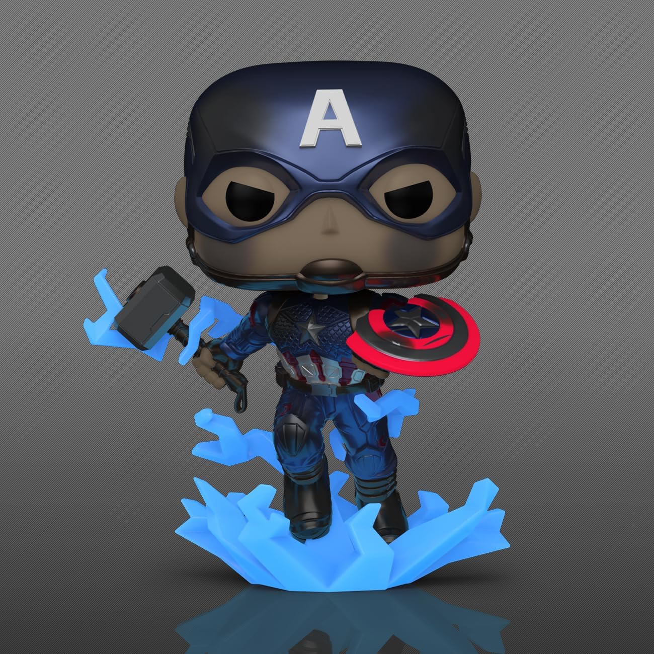 Funko Pop! Marvel Avengers Endgame Capitán América (brilla en la oscuridad y metálico) Exclusivo