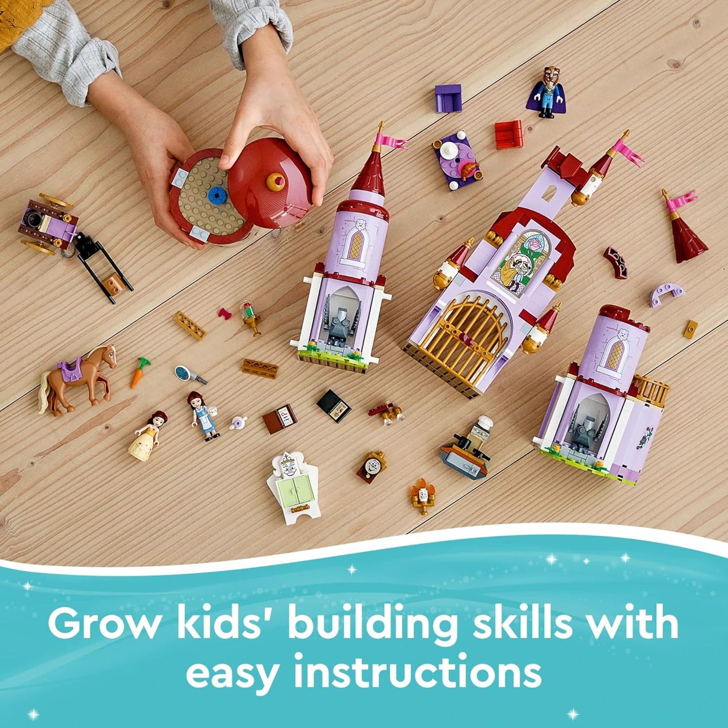 Lego Disney Bella Y El Castillo De La Bestia 43196 Kit De Construcción