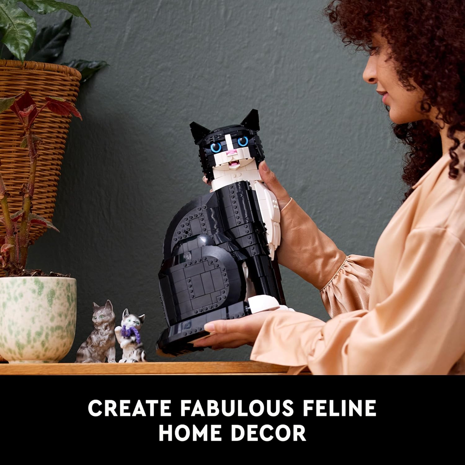 Set De Construcción Lego Ideas Tuxedo Cat 21349 Para Adultos