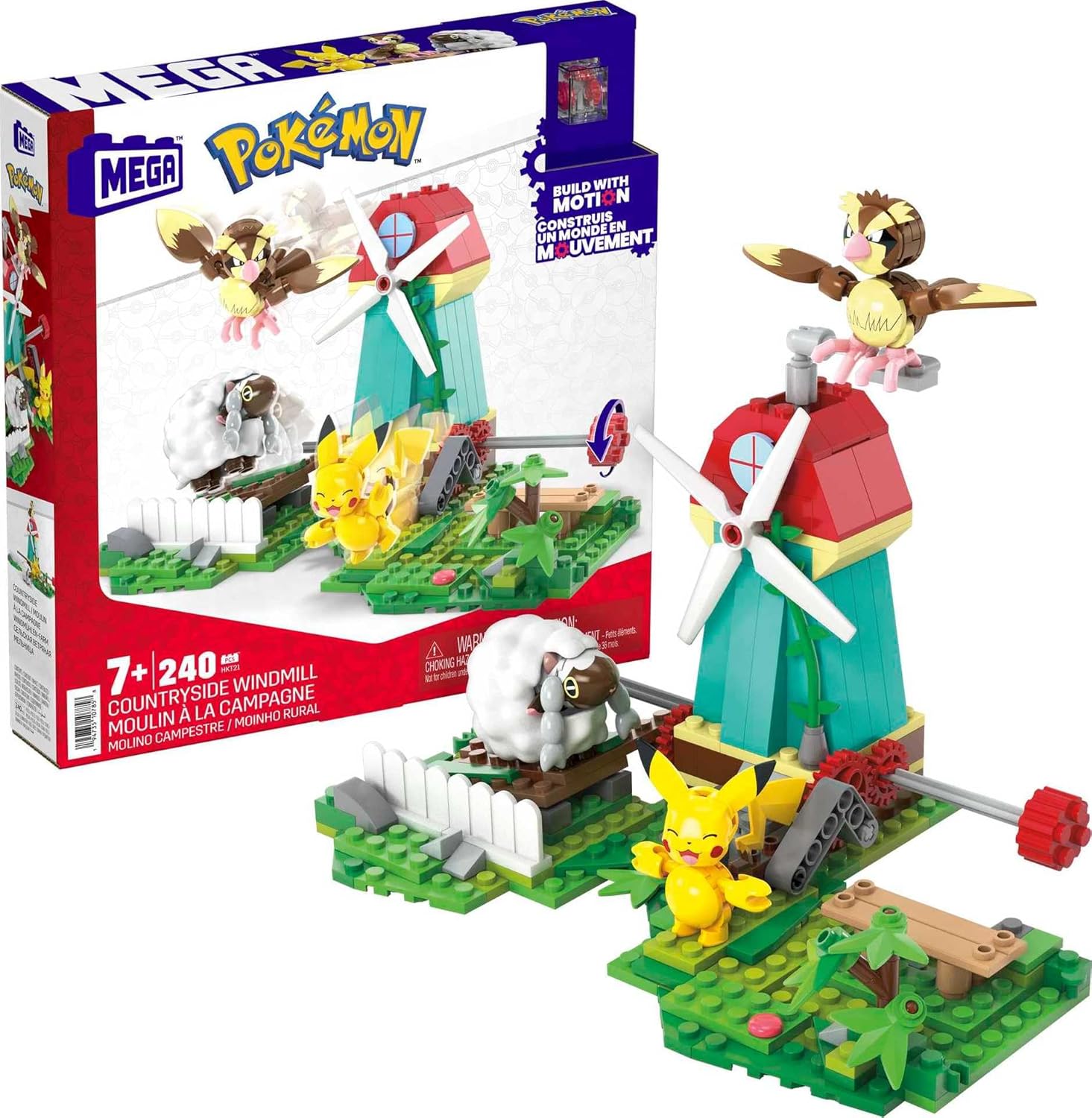 Juego De Construcción De Pokémon Molino 240 Piezas