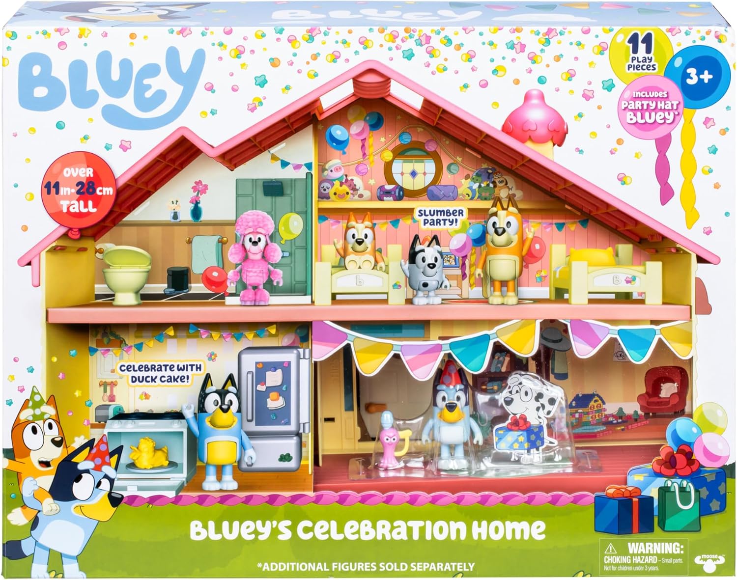 Casa De Bluey Celebración En El Hogar 11 Piezas + 1 Figura + Accesorios