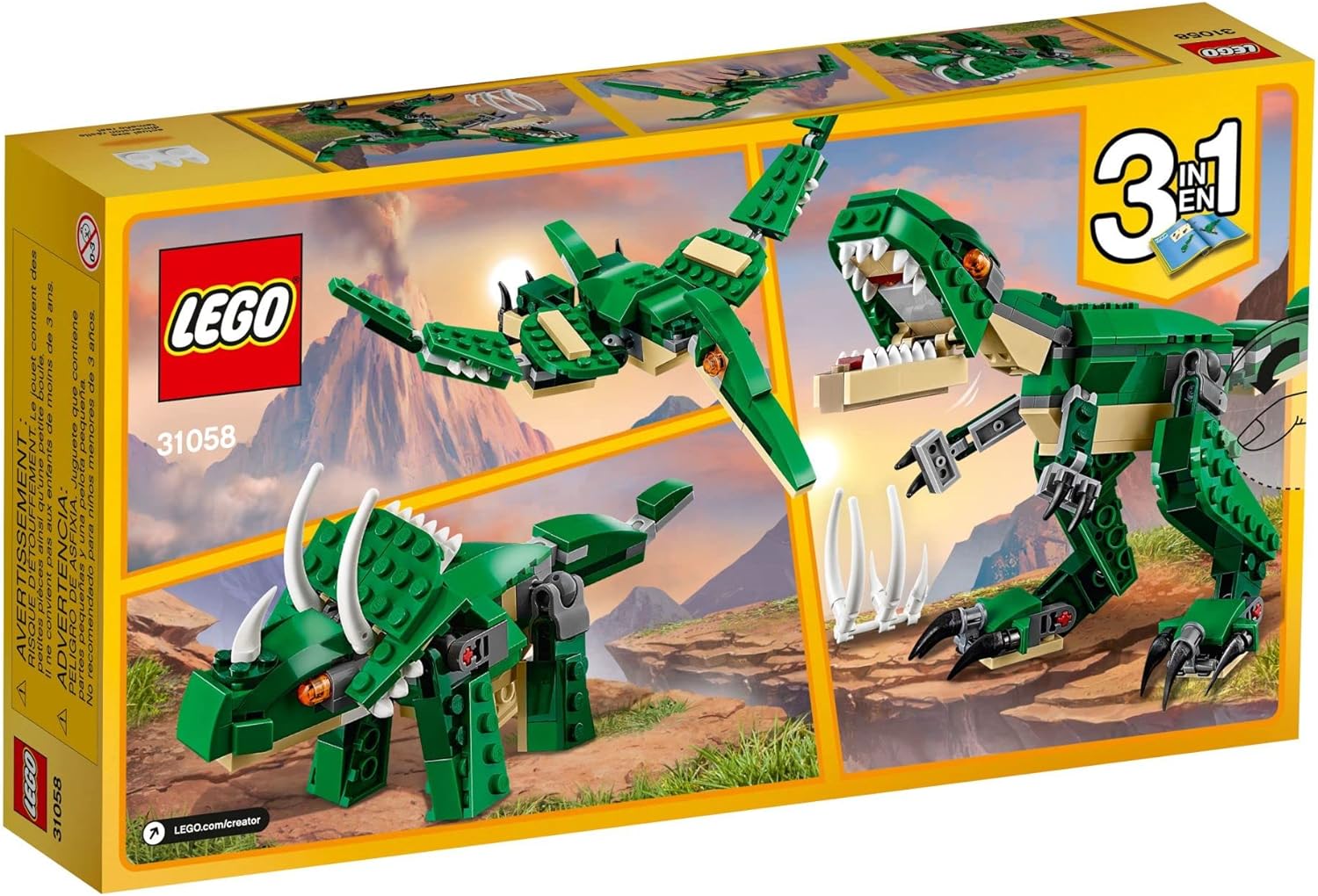 Lego Creator 3 En 1 31058 Grandes Dinosaurios