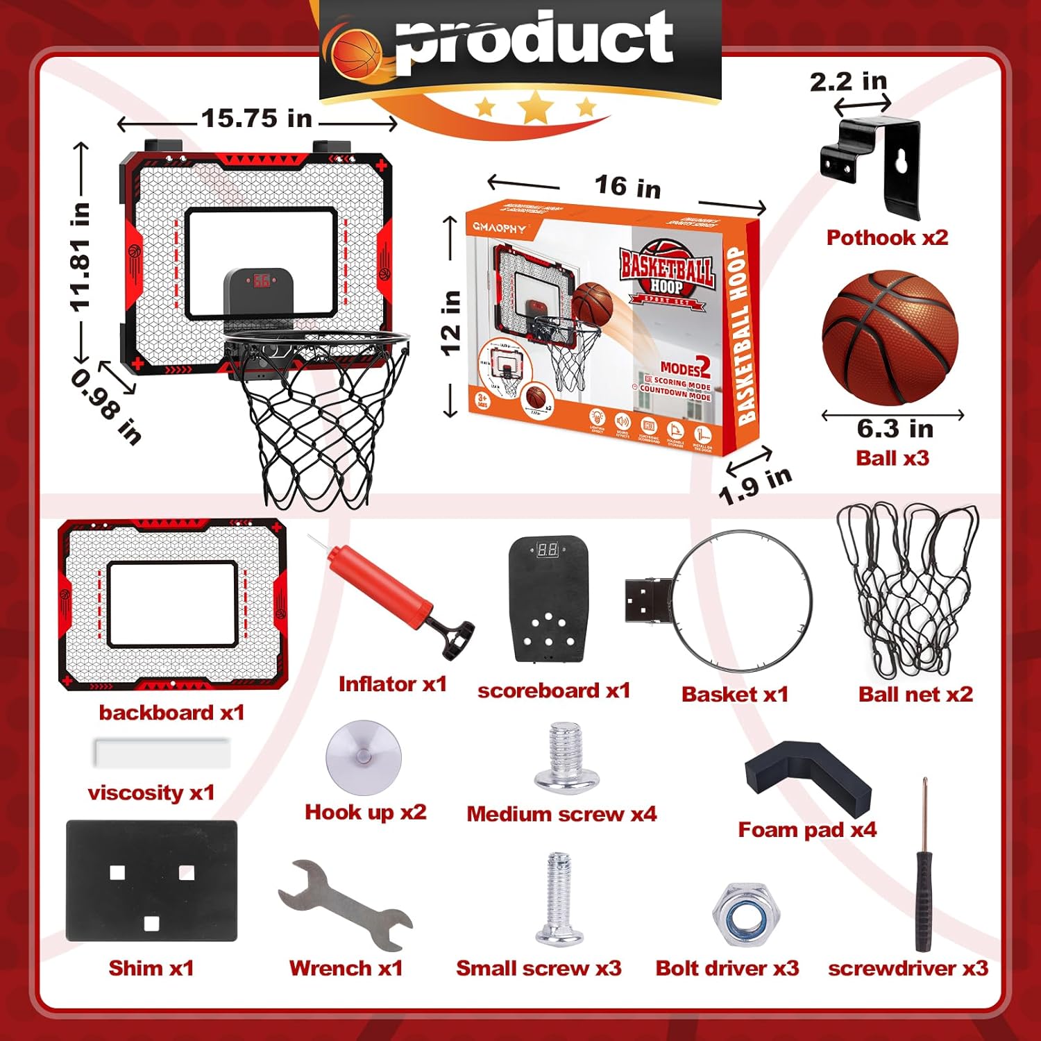 Aro De Baloncesto Con Marcador Electrónico