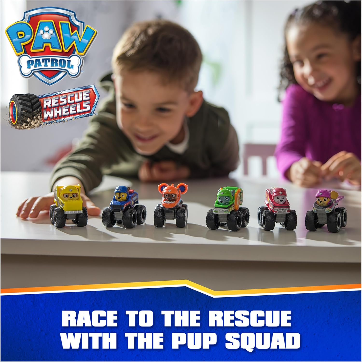 Paw Patrol: Ruedas De Rescate, 6 Piezas De Cachorros De Corredores
