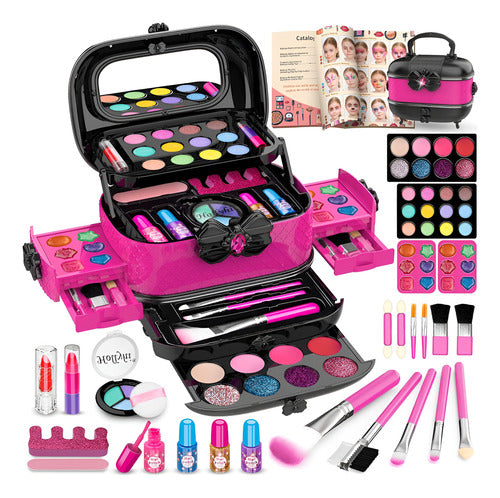 Kit De Maquillaje De 58 Piezas Para Niñas, Lavables