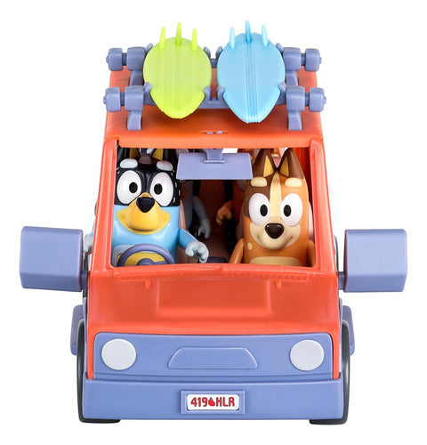 Set Vehículo 4x4 Familia Bluey + 4 Figuras + Accesorios