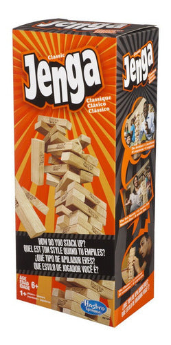 Juego De Mesa Hasbro Jenga Clásico - 54 Bloques Madera