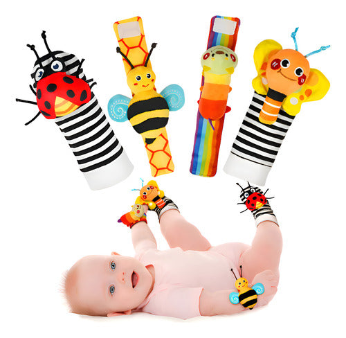 Infinno Juego De Calcetines Sonajero Bebé Serie Insectos Ews Multicolor Insectos