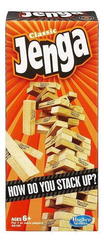 Juego De Mesa Hasbro Jenga Clásico - 54 Bloques Madera
